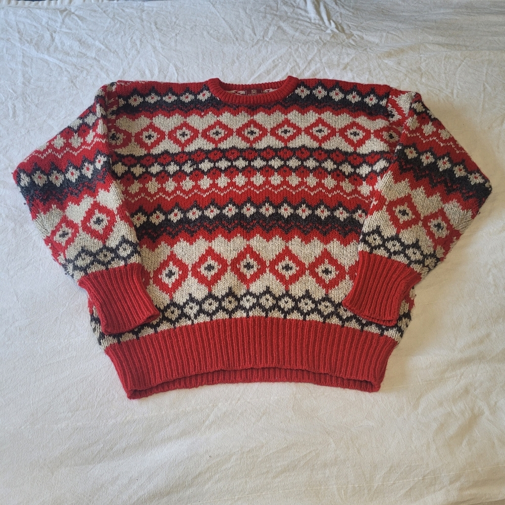 Nordstrom Multicolor Geometric Crewneck Sweater